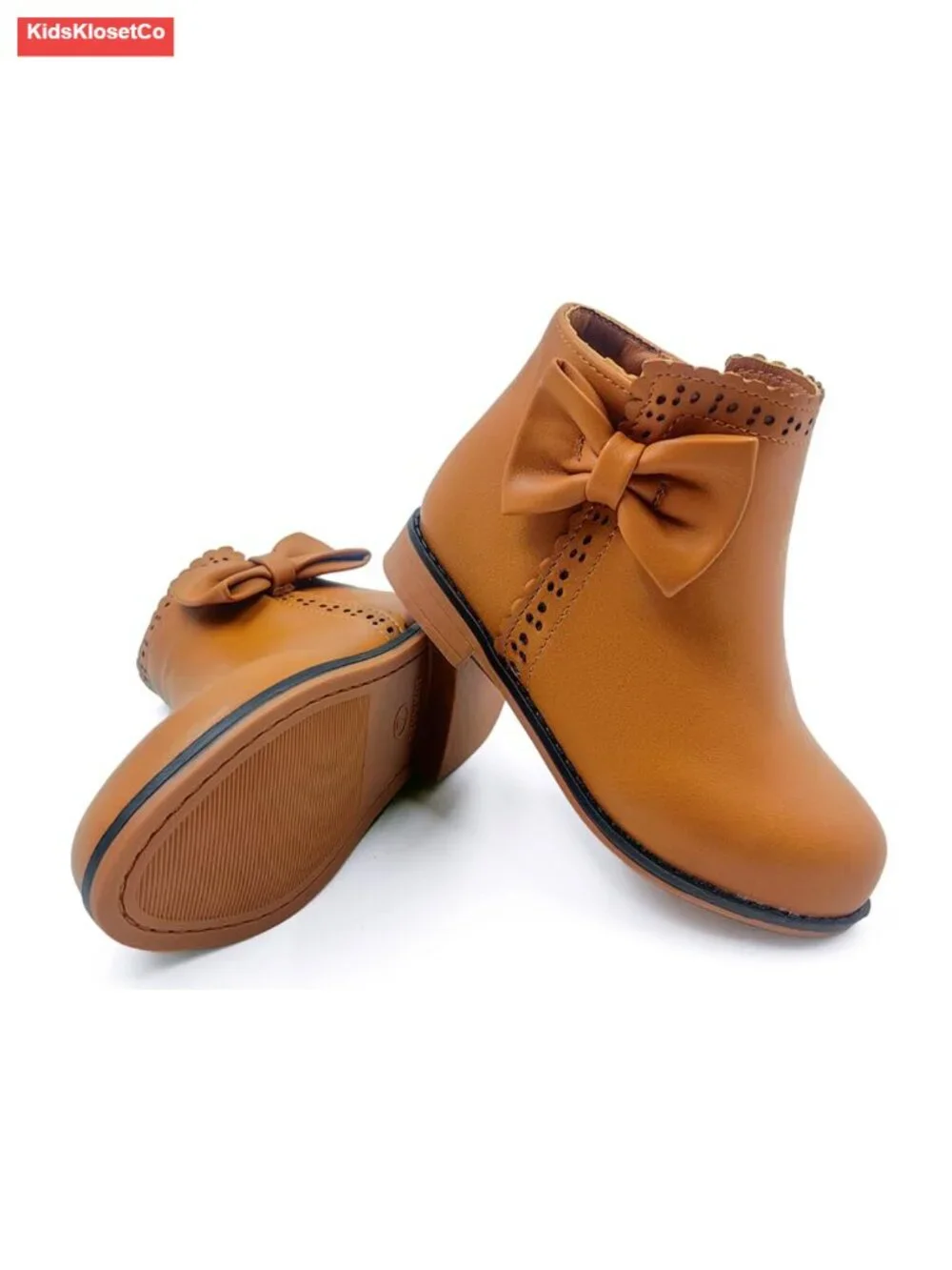 Girls Suede Ankle Boots with Zipper Toddler Little Kids Winter Booties